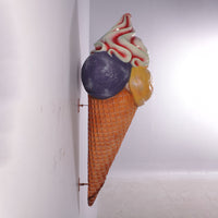 Hanging Three Scoop Ice Cream Over Sized Statue