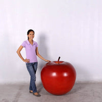 Jumbo Red Apple Over Sized Statue