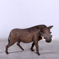 Wild African Warthog Life Size Statue