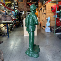 Green Soldier WWII Life Size Military Statue