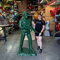 Green Soldier WWII Life Size Military Statue