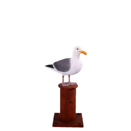 Seagull On Post Life Size Statue