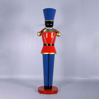 Large Red Trumpet Toy Soldier Christmas Statue