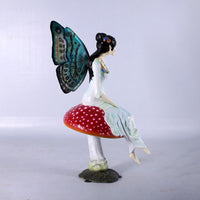 Fairy With Mushroom Over Sized Statue