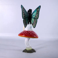 Fairy With Mushroom Over Sized Statue