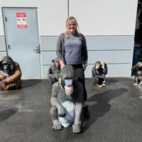 Mandrill Monkey Life Size Statue