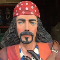 Pirate Captain With Barrel Life Size Statue