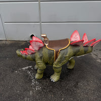 Baby Definitive Stegosaurus Dinosaur With Saddle Statue