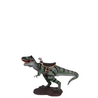 Baby T-Rex Dinosaur With Saddle Life Size Statue