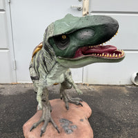 Baby T-Rex Dinosaur With Saddle Life Size Statue