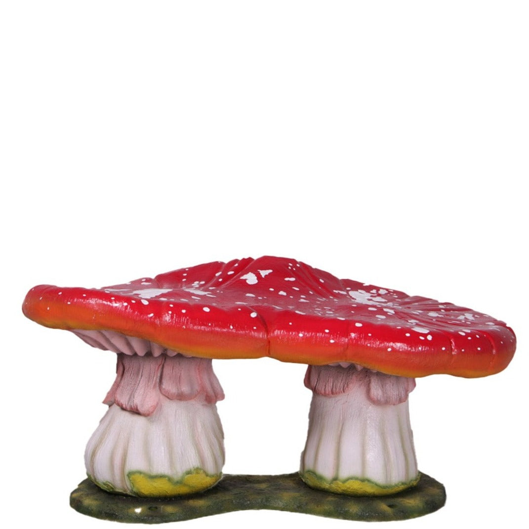 Red Double Sided Chunky Wooden Mushrooms (Set Of 3)