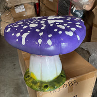 Purple Single Split Mushroom Stool Over Sized Statue