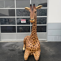 Sitting Giraffe Life Size Statue