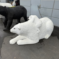 Polar Bear With Cub Statue