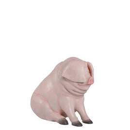 Comic Pig Sitting Life Size Statue