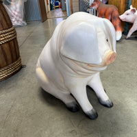 Comic Pig Sitting Life Size Statue