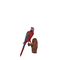 Red Macaw Parrot Wall Decor Life Size Statue