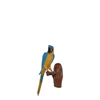 Blue Parrot Wall Decor Life Size Statue