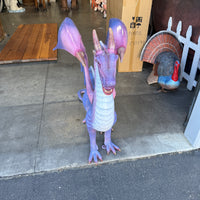 Small Purple Dragon Standing Life Size Statue