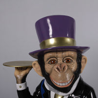 Monkey Butler Carlos Life Size Statue