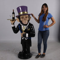 Monkey Butler Carlos Life Size Statue