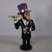 Monkey Butler Carlos Life Size Statue