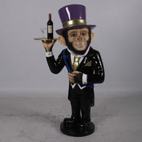 Monkey Butler Carlos Life Size Statue