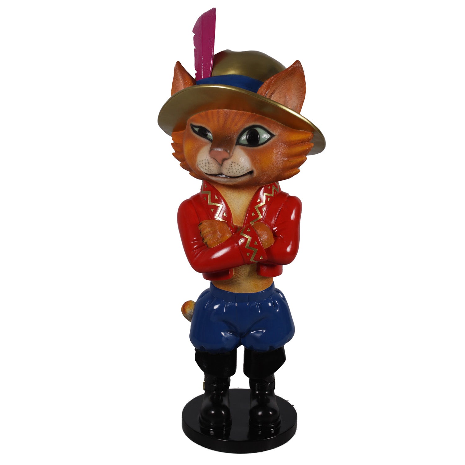 Comic Cat Standing Life Size Statue