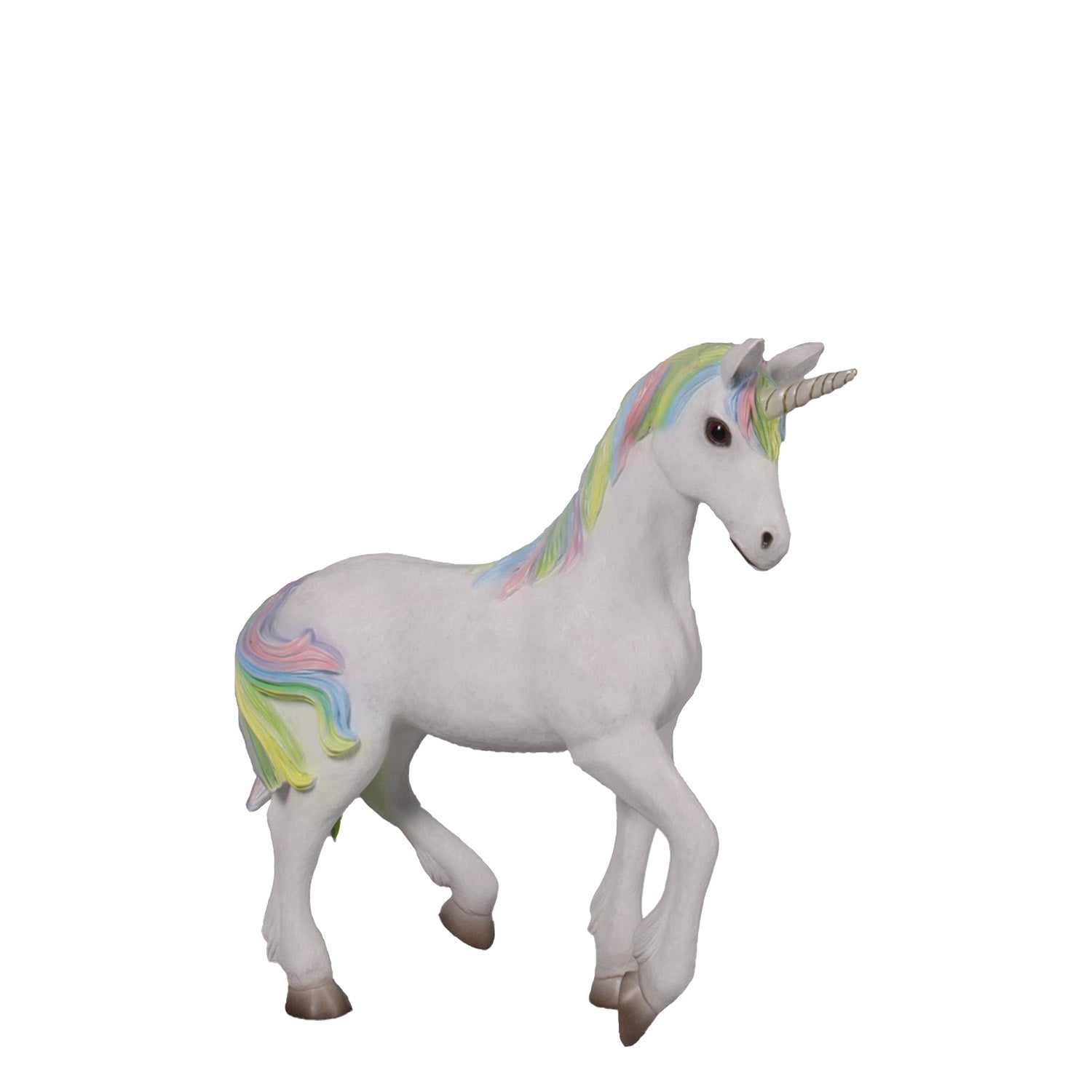 Baby Rainbow Unicorn Life Size Statue | LM Treasures