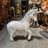 Baby Rainbow Unicorn Life Size Statue