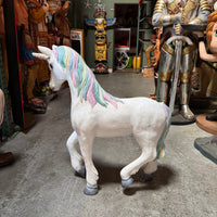 Baby Rainbow Unicorn Life Size Statue