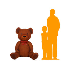 Brown Teddy Bear With Bow Over Sized Statue