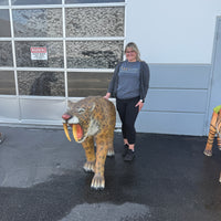 Smilodon Saber Tooth Life Size Statue