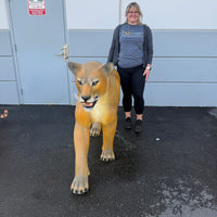 Lioness Walking Life Size Statue