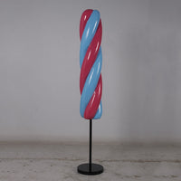 Twist Blue and Pink Popsicle Candy Over Sized Statue