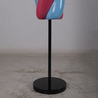 Twist Blue and Pink Popsicle Candy Over Sized Statue