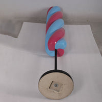 Twist Blue and Pink Popsicle Candy Over Sized Statue