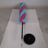 Twist Blue and Pink Popsicle Candy Over Sized Statue