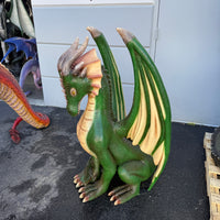 Sitting Small Green Dragon Statue