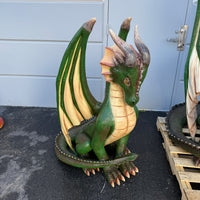 Sitting Small Green Dragon Statue