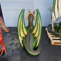 Sitting Small Green Dragon Statue