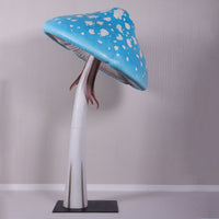 Blue Mushroom Parasol Over Sized Statue