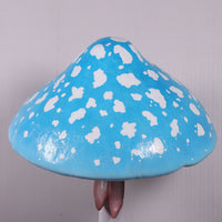 Blue Mushroom Parasol Over Sized Statue