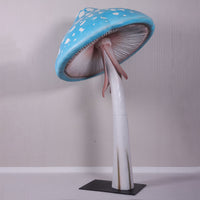 Blue Mushroom Parasol Over Sized Statue