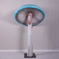 Blue Mushroom Parasol Over Sized Statue