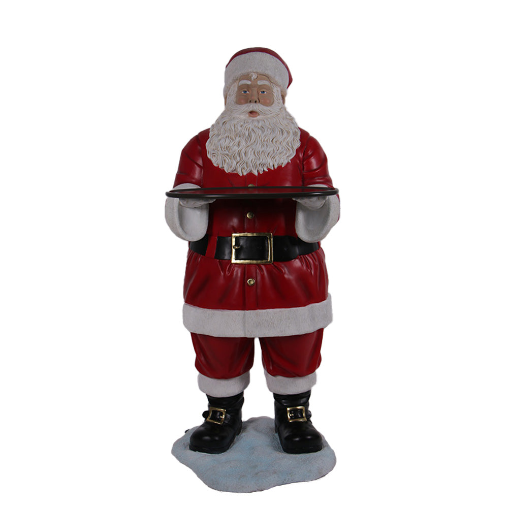 Santa Claus With Tray Life Size Statue| LM Treasures