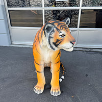 Sitting Sumatran Tiger Life Size Statue