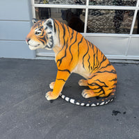 Sitting Sumatran Tiger Life Size Statue