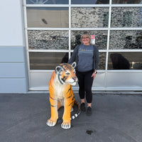 Sitting Sumatran Tiger Life Size Statue