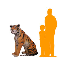 Sitting Sumatran Tiger Life Size Statue